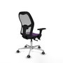 PIQUERAS Y CRESPO Silla de oficina Jorquera con mecanismo Sincro/Traslack, Morado y Gris