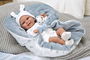 Muñecas Arias Muñeco Elegance 35 cm Babyto Azul C/Manta (Muñeco de Peso)
