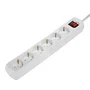 Hama Regleta de 6 Tomas con Interruptor, 1,4m, Blanca