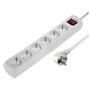 Hama Regleta de 6 Tomas con Interruptor, 1,4m, Blanca
