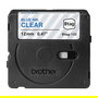 Brother BTAG-133 Cinta de Etiquetas Azul Transparente 12mm x 4m para P-touch PT-N10, PT-N20, PT-N25BT - No Laminada