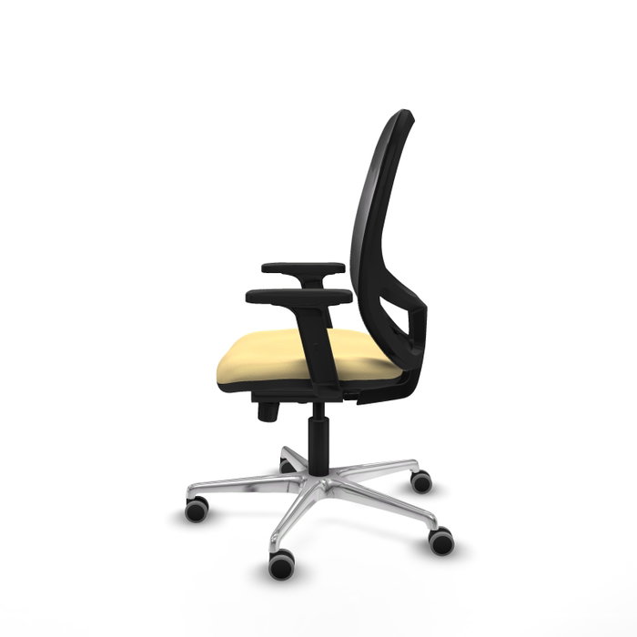PIQUERAS Y CRESPO Silla de oficina Cilanco con mecanismo Sincro, Crema y Negro