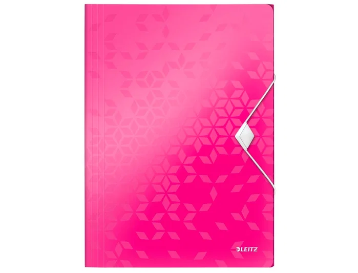 Leitz Carpeta WOW con solapas y goma elástica Fucsia Din A4