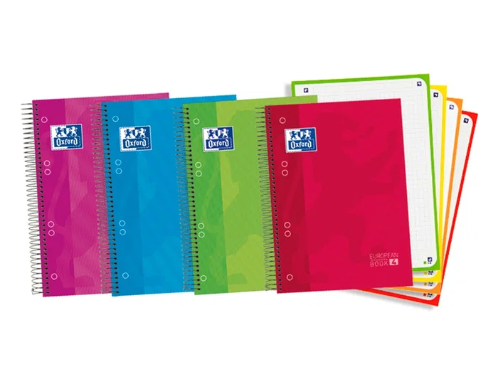 Oxford Bloc Espiral Tapa Extradura Optik Paper Microperforado DIN A5 120 Hojas Cuadros 5 mm 90g