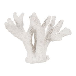 Figura Coral Blanco Resina Decoración 27 X 15 X 21 cm