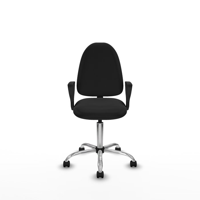 PIQUERAS Y CRESPO Silla de oficina Aýna con mecanismo de contacto permanente y brazos fijos, Negro PIQUERAS Y CRESPO Silla de oficina Aýna con mecanismo de contacto permanente y brazos fijos, Negro