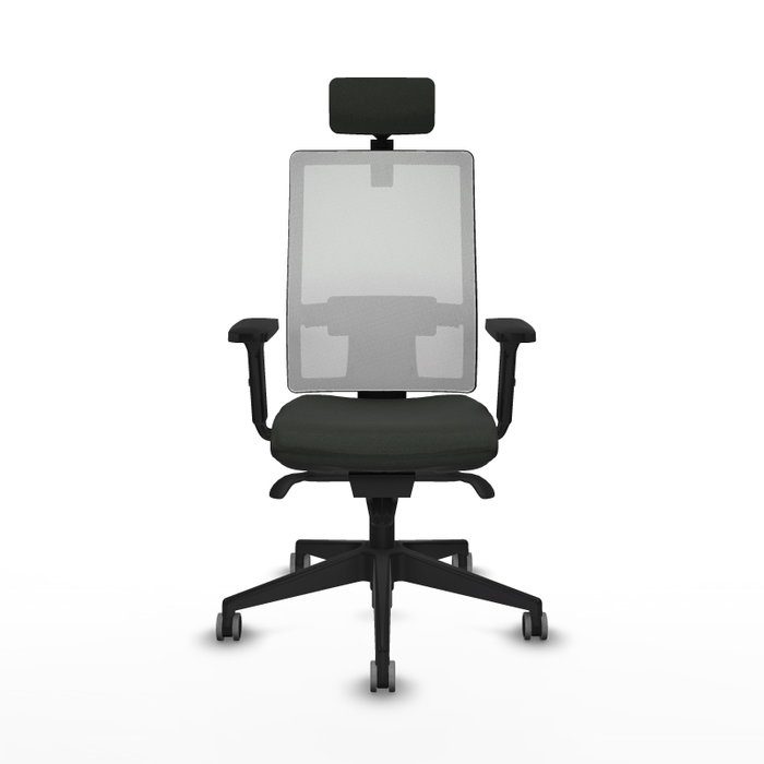 PIQUERAS Y CRESPO Silla de oficina Horna con mecanismo Sincro, Tela Negra y Malla Blanca PIQUERAS Y CRESPO Silla de oficina Horna con mecanismo Sincro, Tela Negra y Malla Blanca