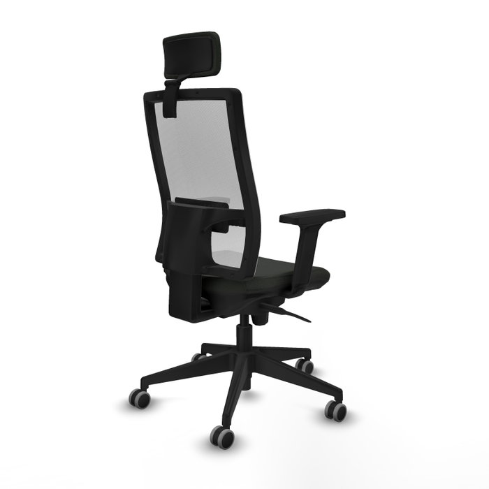 PIQUERAS Y CRESPO Silla de oficina Horna con mecanismo Sincro, Tela Negra y Malla Blanca PIQUERAS Y CRESPO Silla de oficina Horna con mecanismo Sincro, Tela Negra y Malla Blanca