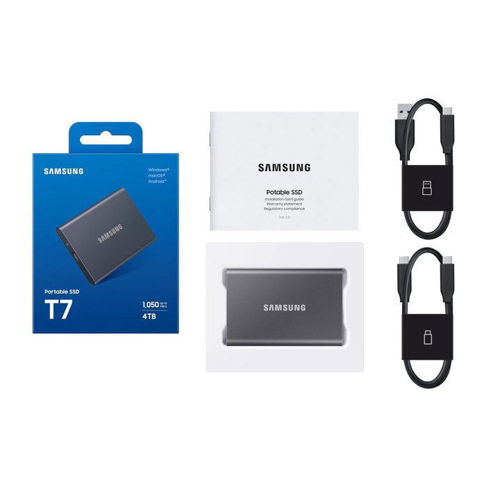 Samsung Portable T7 Shield 4 TB Gris, Titanio Samsung Portable T7 Shield 4 TB Gris, Titanio
