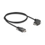 DeLOCK Cable USB 2.0 USB Type-C™ con tornillos, acodado, 1 m, Negro