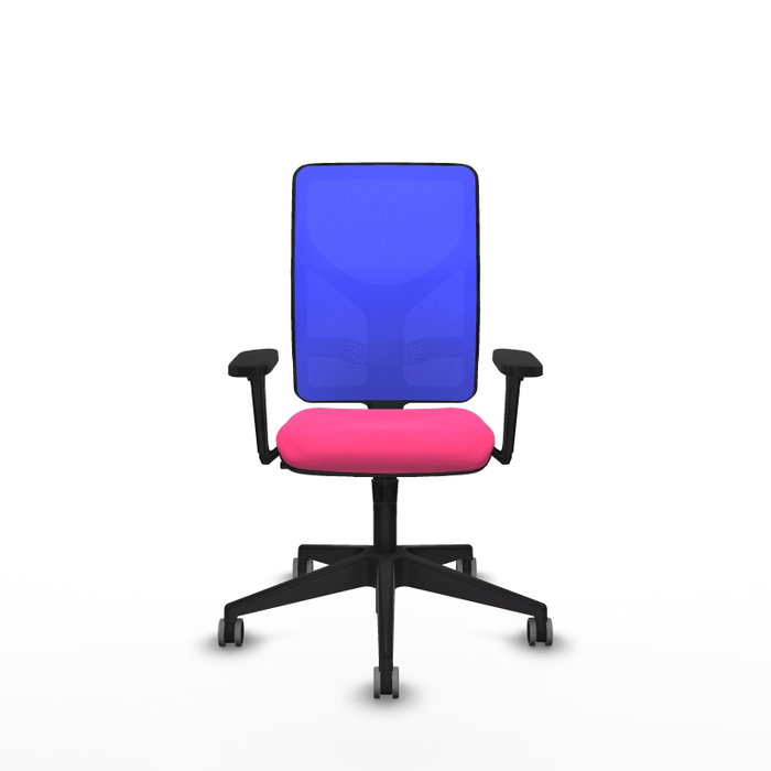 PIQUERAS Y CRESPO Silla de oficina Motilla con mecanismo Sincro, Rosa y Azul