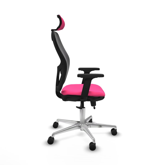 PIQUERAS Y CRESPO Silla de oficina Jorquera con mecanismo Sincro/Traslack, Rosa y Negro PIQUERAS Y CRESPO Silla de oficina Jorquera con mecanismo Sincro/Traslack, Rosa y Negro
