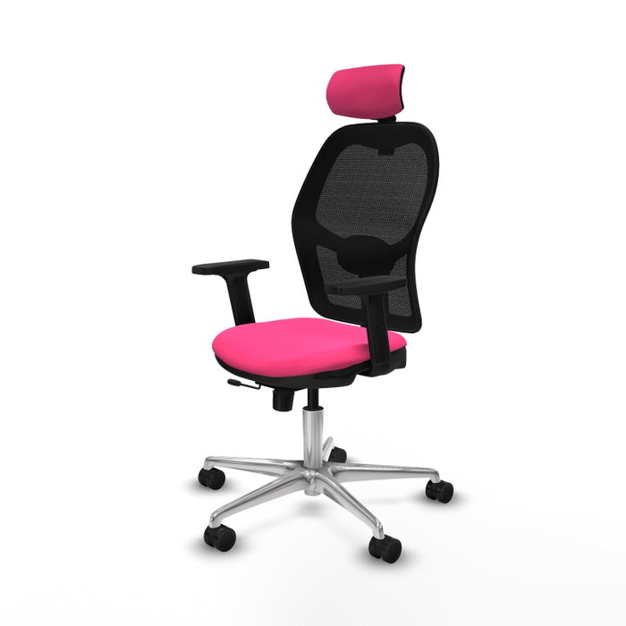 PIQUERAS Y CRESPO Silla de oficina Jorquera con mecanismo Sincro/Traslack, Rosa y Negro PIQUERAS Y CRESPO Silla de oficina Jorquera con mecanismo Sincro/Traslack, Rosa y Negro