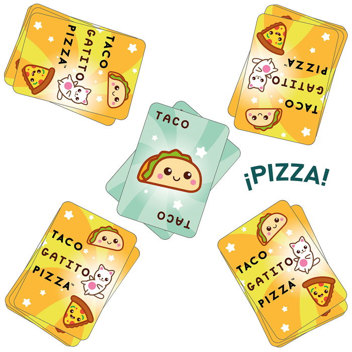 LÚDILO 803463 Juego Taco, Gatito, Pizza Cartas para Niños +4 Años