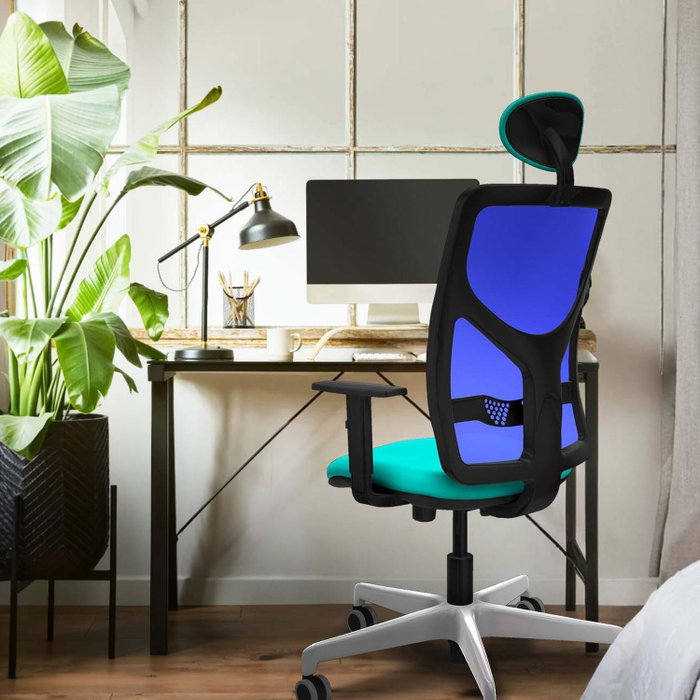 PIQUERAS Y CRESPO Silla de oficina Motilla Azul con mecanismo Sincro/Traslack PIQUERAS Y CRESPO Silla de oficina Motilla Azul con mecanismo Sincro/Traslack