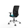 PIQUERAS Y CRESPO Silla de oficina Motilla con mecanismo Sincro/Traslack, Turquesa y Negro