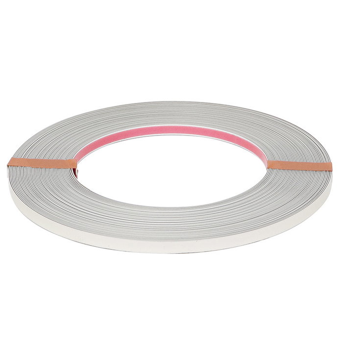 FBS Perfil Adhesivo Alu-Tape Negro Mate Cromo Plata Mate Acabado Cromo Ancho 8, 0,5 Grueso 25M