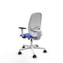 PIQUERAS Y CRESPO Silla de oficina Cilanco con mecanismo Sincro, Azul claro y Blanco