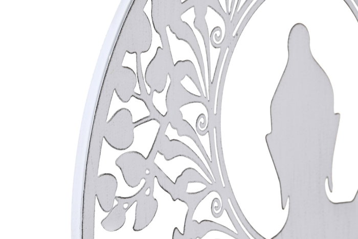 DKD Home Decor Decoración de Pared Metal Buda Surtido 2 Unidades 40x40 cm