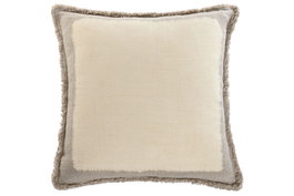 DKD Home Decor Cojín de Lino Natural 50x50x8 cm