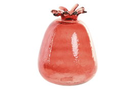 DKD Home Decor Jarrón de Cristal Granada Granate 18x18x22,5 cm