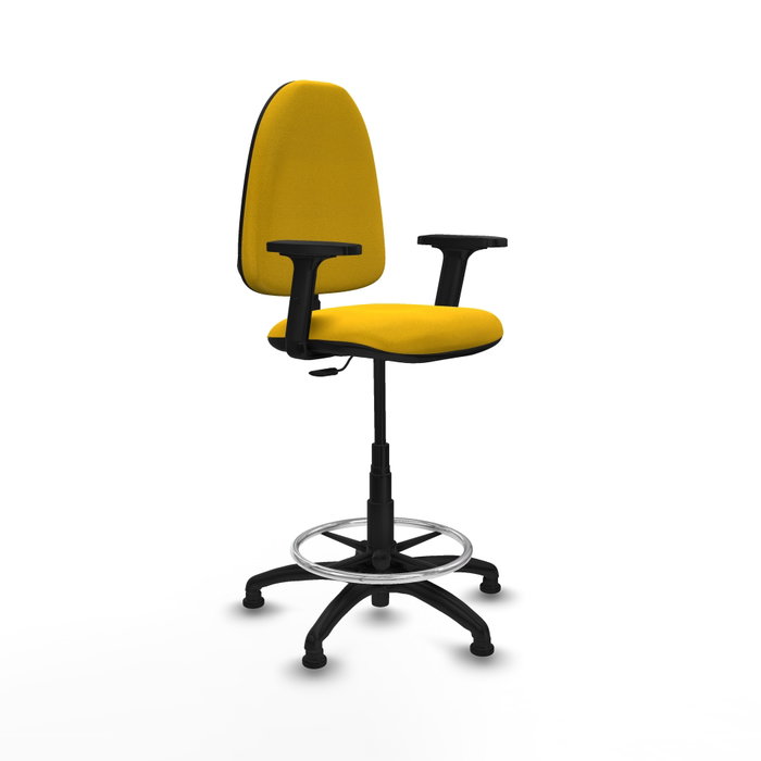 PIQUERAS Y CRESPO Taburete Aýna Amarillo con Brazos 2D PIQUERAS Y CRESPO Taburete Aýna Amarillo con Brazos 2D