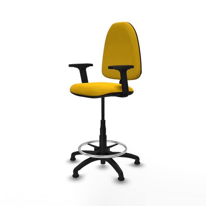 PIQUERAS Y CRESPO Taburete Aýna Amarillo con Brazos 2D PIQUERAS Y CRESPO Taburete Aýna Amarillo con Brazos 2D