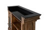 GINER Y COLOMER Mueble Bar de Madera de Mango con Tapa de Granito y Metal, Marrón, 150 cm - Incluye Almacenamiento para Botellas y Copas
