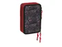 Safta Plumier Escolar Triple Cremallera, Colección Miles Morales, 37 Piezas, 195x125x55 mm