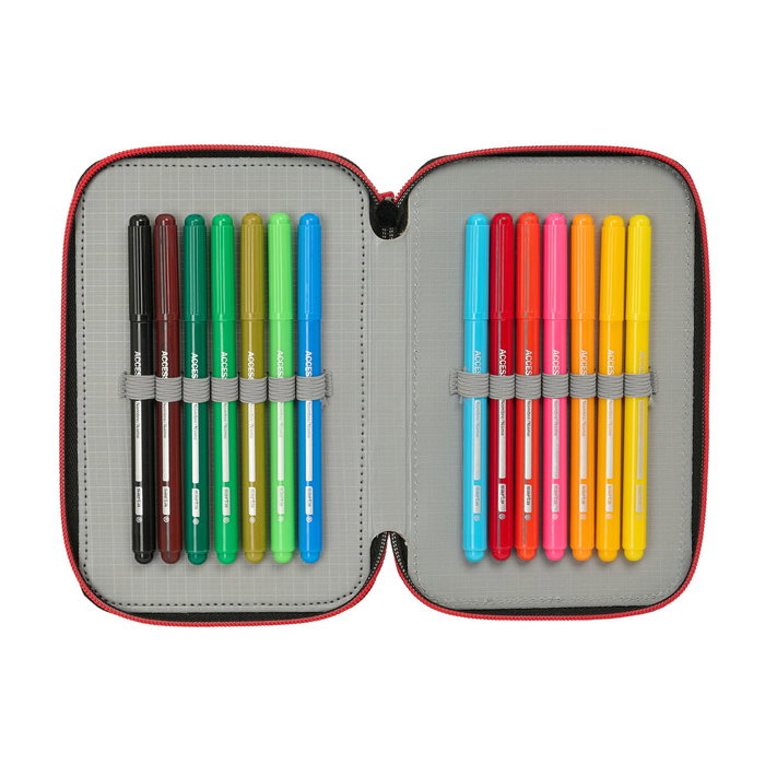 Portatodo Spider-Man Negro 12,5 x 19,5 x 5,5 cm 37 Piezas