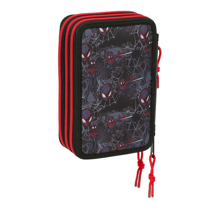 Portatodo Spider-Man Negro 12,5 x 19,5 x 5,5 cm 37 Piezas