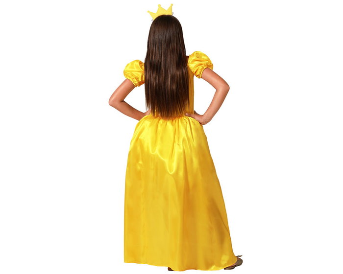 Disfraz Princesa de Cuento Amarillo Vestido Largo para Niña 3-4 Años