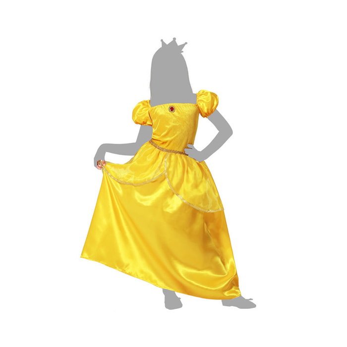 Disfraz Princesa de Cuento Amarillo Vestido Largo para Niña 3-4 Años