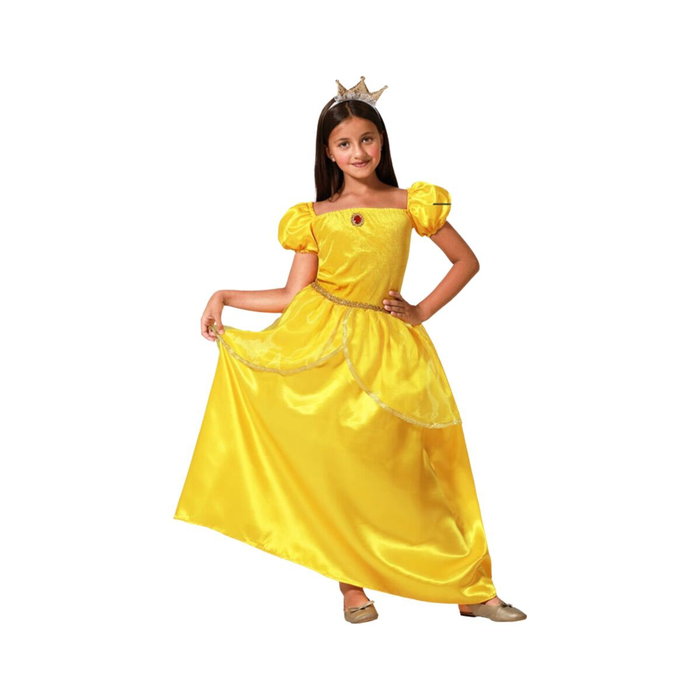 Disfraz Princesa de Cuento Amarillo Vestido Largo para Niña 3-4 Años