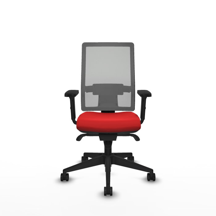 PIQUERAS Y CRESPO Silla de oficina Horna con mecanismo Sincro, Rojo y Gris PIQUERAS Y CRESPO Silla de oficina Horna con mecanismo Sincro, Rojo y Gris
