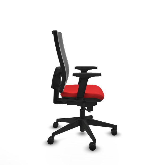 PIQUERAS Y CRESPO Silla de oficina Horna con mecanismo Sincro, Rojo y Gris PIQUERAS Y CRESPO Silla de oficina Horna con mecanismo Sincro, Rojo y Gris