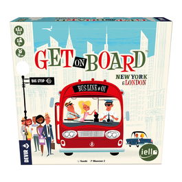 Devir Get on Board: New York & London - Juego de Mesa Flip & Write, Estrategia Familiar, 2-5 Jugadores, 30 Minutos, +8 Años, Español/Portugués