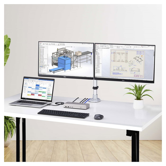 StarTech.com Docking Station USB4 40Gbps con Doble HDMI 4K y Ethernet 2,5GbE, Plata