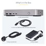 StarTech.com Docking Station USB4 40Gbps con Doble HDMI 4K y Ethernet 2,5GbE, Plata