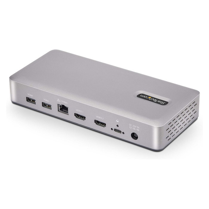 StarTech.com Docking Station USB4 40Gbps con Doble HDMI 4K y Ethernet 2,5GbE, Plata