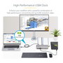 StarTech.com Docking Station USB4 40Gbps con Doble HDMI 4K y Ethernet 2,5GbE, Plata
