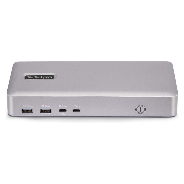 StarTech.com Docking Station USB4 40Gbps con Doble HDMI 4K y Ethernet 2,5GbE, Plata
