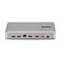 StarTech Docking Station USB4 155UE-USB4-DOCK, USB-C 40Gbps con Dual HDMI para 2 Monitores 4K 120Hz, 100W Power Delivery, Ethernet 2.5G, Hub USB 6 Puertos (10Gbps), Plata