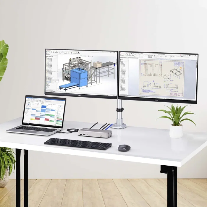 StarTech Docking Station USB4 155UE-USB4-DOCK, USB-C 40Gbps con Dual HDMI para 2 Monitores 4K 120Hz, 100W Power Delivery, Ethernet 2.5G, Hub USB 6 Puertos (10Gbps), Plata StarTech Docking Station USB4 155UE-USB4-DOCK, USB-C 40Gbps con Dual HDMI para 2 Monitores 4K 120Hz, 100W Power Delivery, Ethernet 2.5G, Hub USB 6 Puertos (10Gbps), Plata