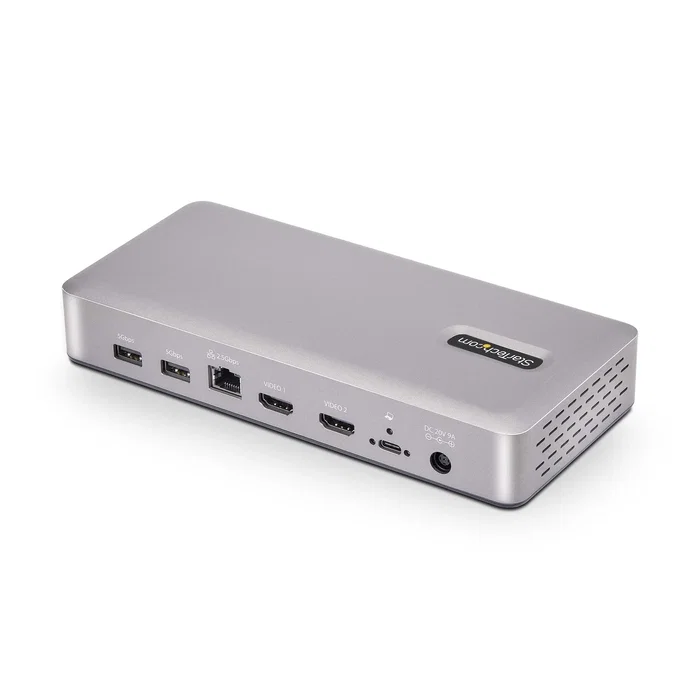 StarTech Docking Station USB4 155UE-USB4-DOCK, USB-C 40Gbps con Dual HDMI para 2 Monitores 4K 120Hz, 100W Power Delivery, Ethernet 2.5G, Hub USB 6 Puertos (10Gbps), Plata StarTech Docking Station USB4 155UE-USB4-DOCK, USB-C 40Gbps con Dual HDMI para 2 Monitores 4K 120Hz, 100W Power Delivery, Ethernet 2.5G, Hub USB 6 Puertos (10Gbps), Plata