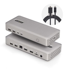 Startech Base USB4 Docking Station USB-C 40Gbps, Doble HDMI, Hasta 2x 4K 60Hz 4:4:4 o 2x 4K 120Hz 4:2:2