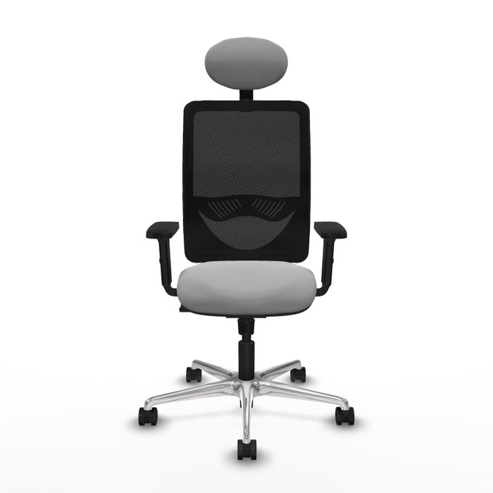 PIQUERAS Y CRESPO Silla de oficina Zulema Gris claro y Negro PIQUERAS Y CRESPO Silla de oficina Zulema Gris claro y Negro