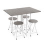 Versa Juego de Mesa Plegable con 4 Sillas, Madera, 70x75x100 cm