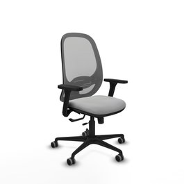 PIQUERAS Y CRESPO Silla de oficina Cilanco con mecanismo Sincro/Traslack, Gris claro y Gris