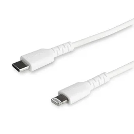 StarTech.com Cable USB-C a Lightning 1 m Blanco, Sincronización y Carga, Certificado MFi Apple - Resistente Fibra Aramida para iPhone/iPad